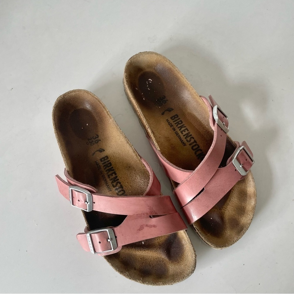 Birkenstock Yao Balance Old Rose Pink Sandals Birko-Flor Slides